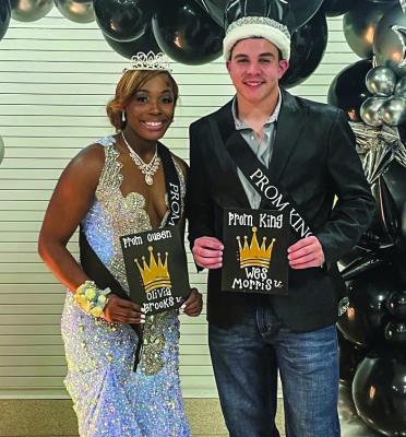On, Saturday, Feb. 3, Madisonville High School held their prom at the Brazos Center, in Bryan. The theme was Diamonds Are Forever, and Wes Morris and Olyvia Brooks both seniors at MHS, were voted MHS Prom King &amp; Queen. COURTESY PHOTOS