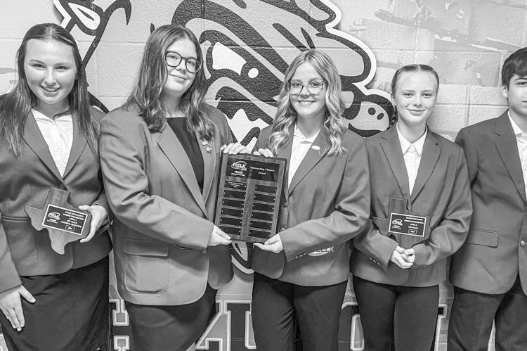 Members of the North Zulch FCCLA with their awards from the state competition