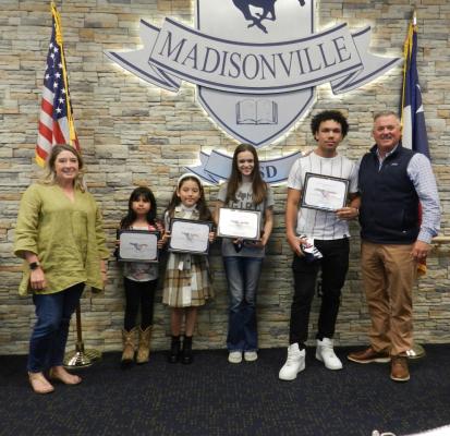 MCISD Students of the Month for March are: Cynthia Brito (Elementary), Zoe Avila (Intermediate), Presley Barker (Junior High), &amp; Keynen Wheaton (High School).