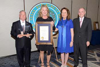 TDCJ Executive Director (from left) Bryan Collier, Monica Marks, Texas First Lady Cecilia Abbott and TBCJ Chairman Patrick O’Daniel. COURTESY PHOTO