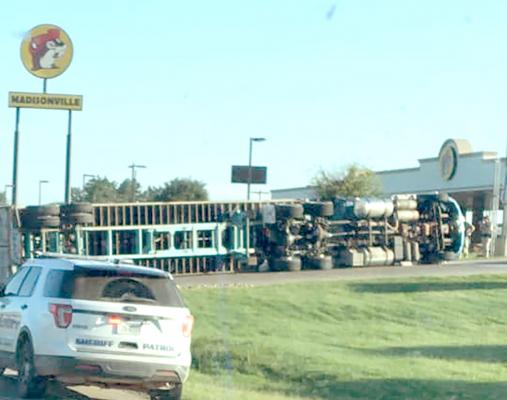 An 18-wheeler lost control