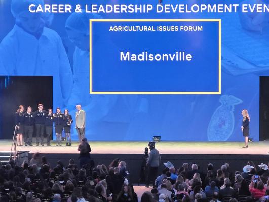 Madisonville FFA attended the 93rd Texas FFA Convention in Fort Worth last week. MADISONVILLE FFA FACEBOOK ttended the 93rd Texas FFA Con