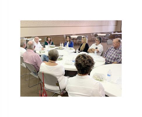 Congressman Kevin Brady visits the Madisonville Lions Club at the Truman Kimbro Center Thursday. COURTESY PHOTO