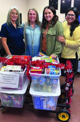 The Madison County Employees and Linebarker Tax Attorney made another big donation this month to the Veterans Food Panty. If you’re looking to to donate, you can donate to the Madison County Veterans Service in their office at 101 West Main, at the courthourse, suite 115. COURTESY PHOTO