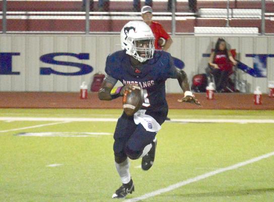Jeramiah Burns led the Mustangs with 140 rushing yards in Shepherd Friday.