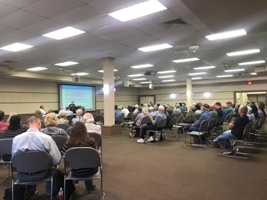 Monday’s forum at the Truman Kimbro Convention Center. CAMPBELL ATKINS