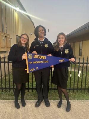 NORTH ZULCH FFA BROADCASTING TEAM EARNS TRIP TO STATE
