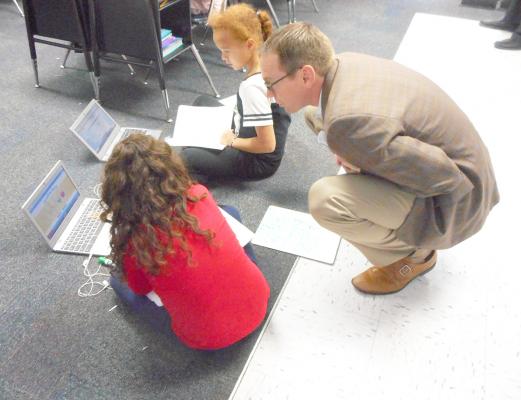 Education Commissioner Mike Morath visited MCISD’s Elementary and High School campuses Thursday. COURTESY PHOTO