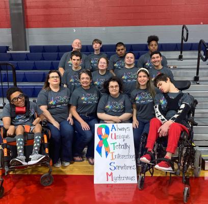 The MHS Life Skills Class at the Madisonville High School gym. COURTESY PHOTO BY SUZANNE SMITH