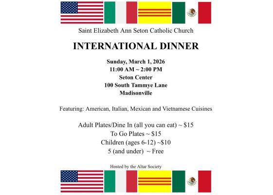 Seton Catholic Church hosts international dinner