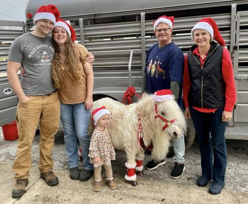 Mini Horse Brings Christmas Cheer to Madisonville Care Centers