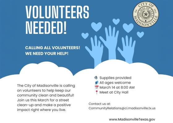 Madisonville looking for volunteers for street cleanup