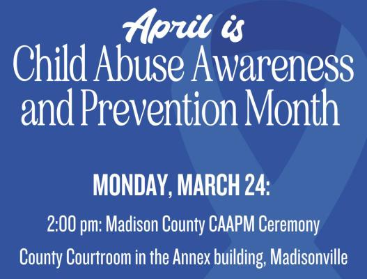 Child Abuse Awareness Month Event Set for March 24