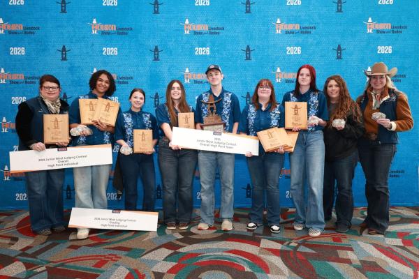 Members of the North Zulch ISD wool judging team were named High Point Overall Team at the Houston Rodeo Wool Judging Contest held Monday, March 16. Team members included Brayden S., who placed 1st individually, 1st in grading and 3rd in placing; Katie W., 3rd individual, 4th in placing and 4th in grading; Jade S., 13th in placing; Kasen P.; Kelby C., 7th in grading; and Madi M., 2nd in reasons. COURTESY PHOTO