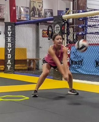 Jillian Hardy during her training sessions with Coach Bobby Powers at Windy Sport and Fitness. COURTESY PHOTOS