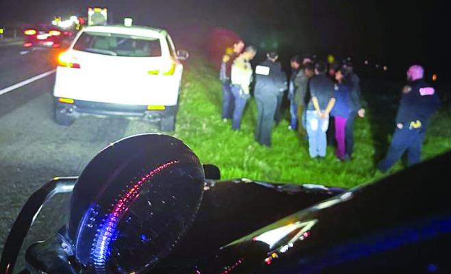 MCSO stopped vehicle on IH-45 and found suspected immigrants