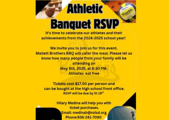 Athletic Banquet Set for May 5