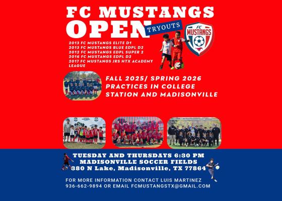 FC Mustangs set tryouts for fall season
