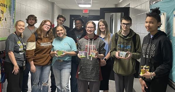 STUDENTS PLANT SEEDS OF THANKS