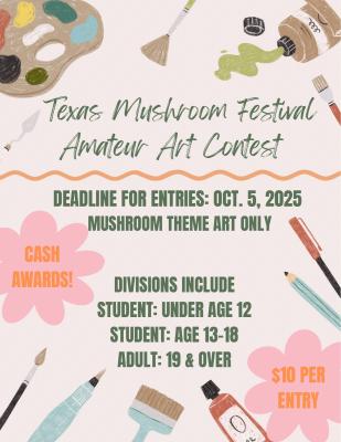 Amateur artists invited to enter Texas Mushroom Festival contest
