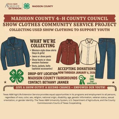County calls for youth show clothes