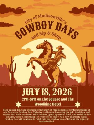 Madisonville sets first Cowboy Days for Saturday, July 18