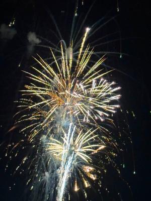 Fireworks close out the City of Madisonville Fourth of July celebration over Lake Madison, marking America's 250th birthday.