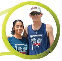 Mason Railsback & Elizabeth Guevera at the Madisonville High School tennis courts. PHOTO BYRICHARD SIRMAN