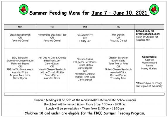 MCISD to offer summer lunches