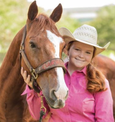 Josey Bell with her horse.