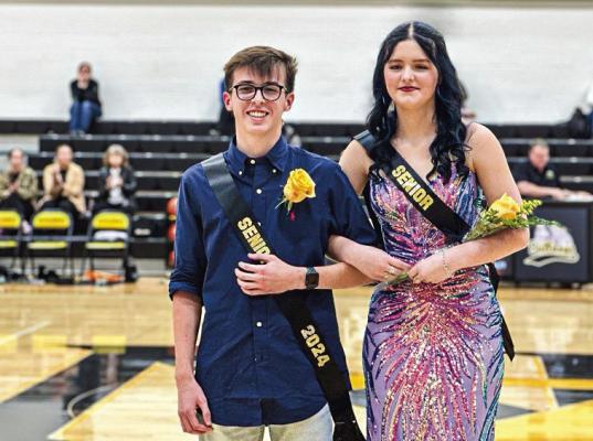 North Zulch seniors Jackson Blankenship &amp; McKenzie Emert were named the 2024 Homecoming King &amp; Queen during ceremonies in the school gymnasium. METEOR PHOTO BY RICHARD SIRMAN