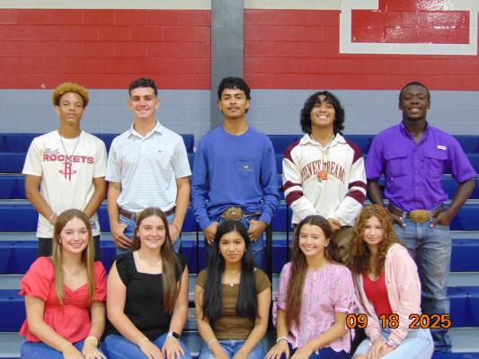 KING & QUEEN CANDIDATES Top row: Christian Leverette, Jackson Zanolini, Isaac Robles, Natra Ly, and Jaden Simpson. Bottom row: Molly Short, Caitlyn Patin, Jaida Torres, Jillian Hardy, and Zoe Tedder.