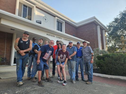 LEGION, SEPTIC CREW CLEAN UP SQUARE FOR FEST