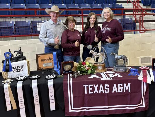 Courtney Hammit signed her letter of intent at Madisonville High School to compete on the Texas A&M University equestrian team.  