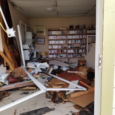 Vehicle crashes into Madison County Library