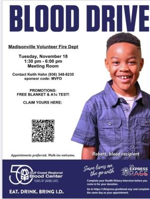 Fire department to host blood drive
