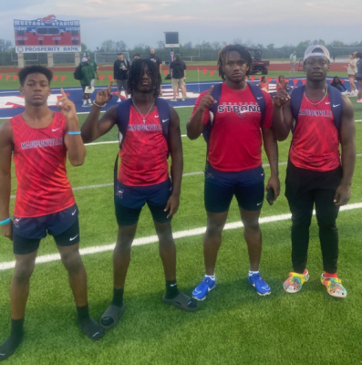 For the JV Boys races, CJ, Kyrus, Philip, and Jaden won first place in the 4x100 relay, while Kam, Jaden, CJ, and Kyus won first place in the 4x200 at the Madisonville Invitational on Wednesday, May 6. 