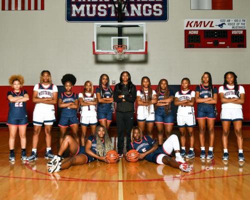 The Varsity Lady Mustangs at the Mustang Gym in Madisonville. COURTESY PHOTO BY LOLA HARDY