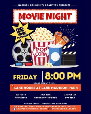 Summer movie nights at Lake Madison
