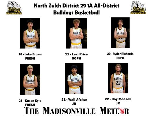 North Zulch Boys Basketball 29 1A District Awards 
