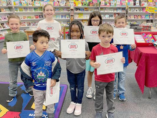 Front Row-Ilan Lopez, Paris Mason, Rhett Dartez. Back Row-Kade Pasket, Kynlee Parker, Jadealynn McClure, Caden McHugh. Not pictured