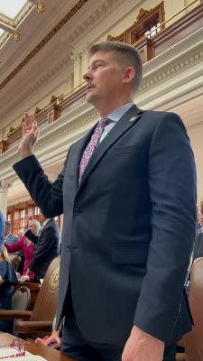 WHARTON BEGINS TERM