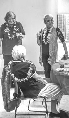 Barbara Richter (left) and Lorraine Coleman, co-presidents of Madison County Retired School Personnel, speak at the group's first meeting of the year on Thursday, Sept. 5. COURTESY PHOTO