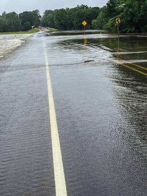 Pictured is Farm-to-Market 247 on Monday, April 29, during the day of the aftermath of the storms. COURTESY PHOTO
