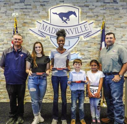 MCISD Students of the Month for the month of April ar e Gabby Bracewell, Brioni Mark, Noah Swinney, and Bree Fox.