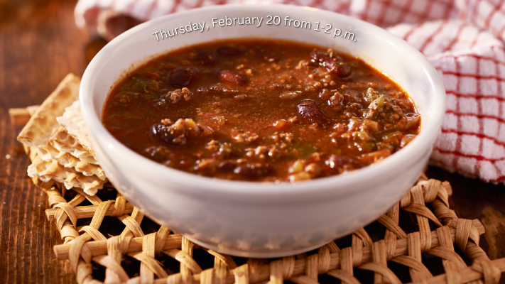 Generic Image of a Bowl of Chili with a Time on it