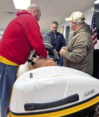 Members of Midway VFD received training on the LUCAS Monday, Dec. 11. 