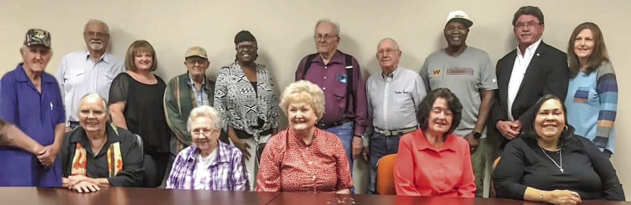 Members of the Madison County Historical Commission gather for a group photo at their final meeting of 2024 on Oct. 8. Back row: Jimmy Bradford, Randy Parten, Crystal Callaham, Lynn Reed, Joanne Green, Kenneth Knight, Colvin Walker, Steven Green, Clark Osborne, and Wyona Donaho Ballard. Front row: Laura Ann Cannon, Patricia Stephenson, Nancy Page, Annette Wiseman, and Marchell Scott. COURTESY PHOTO