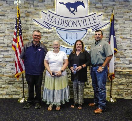 MCISD Employees of the Month for the month of April ar e from the Intermediate School. They are Mrs. Margret Upchurch and Mrs. Beth Parr.