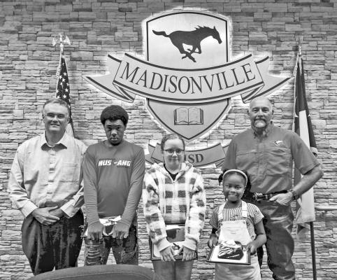 October Students of the Month are Steven Payan (High School, not pictured), Rufus Johnson (Junior High), Lizzie Vines (Intermediate), and Avery Byrd (Elementary). COURTESY PHOTO